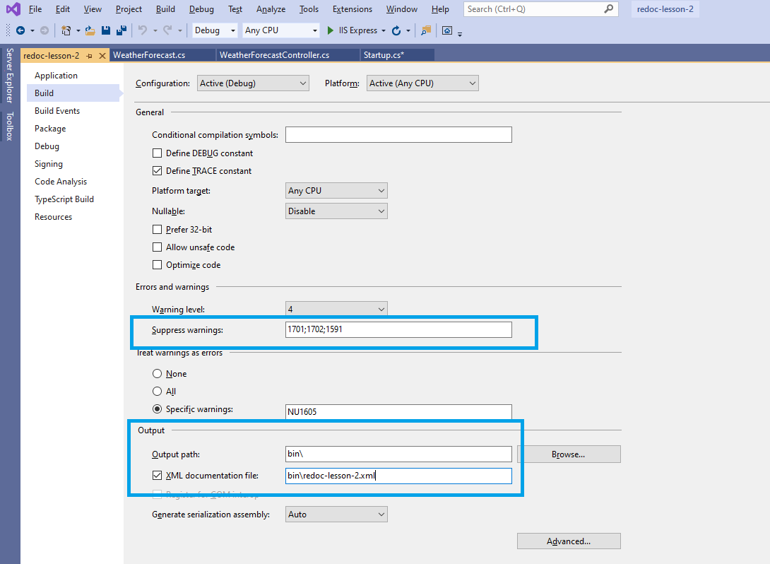 export xml setting